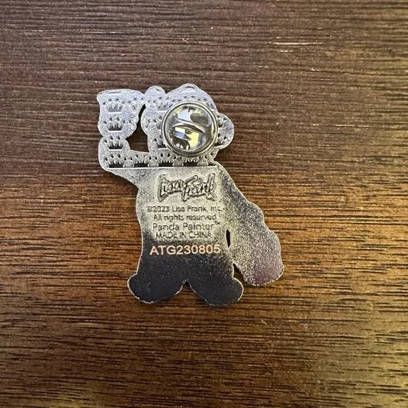 LISA FRANK x LOUNGEFLY Panda Painter Enamel Mystery Pin Art Rainbow Heart Brush - Picture 4 of 4